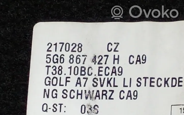 Volkswagen Tiguan Dolny panel schowka koła zapasowego 5G6867427H