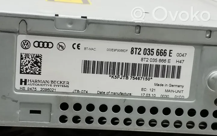 Audi A5 8T 8F Panel / Radioodtwarzacz CD/DVD/GPS 8T2035666E
