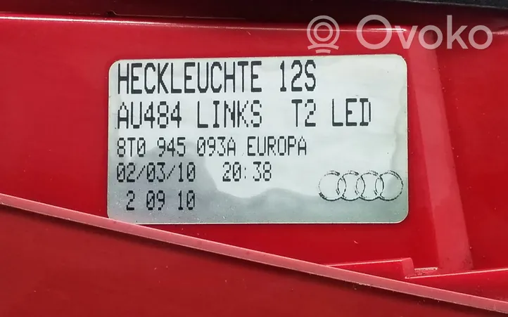 Audi A5 8T 8F Galinis žibintas dangtyje 8T0945093A