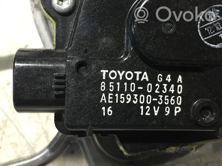 Toyota Auris E180 Valytuvų mechanizmo komplektas 8511002340