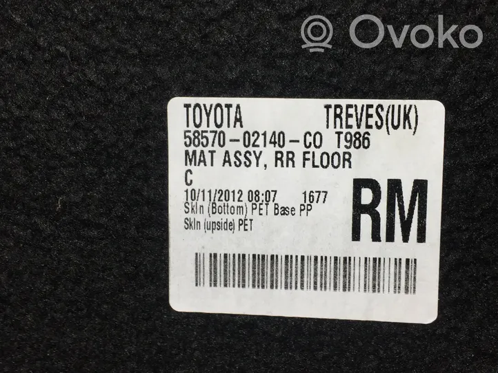 Toyota Auris E180 Tavaratilan pohjan tekstiilimatto 5857002140