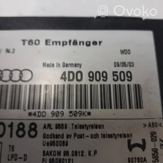 Audi A6 S6 C5 4B Unité de commande chauffage Webasto 4D0909509K