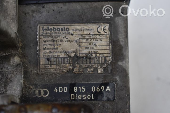 Audi A8 S8 D2 4D Pre riscaldatore ausiliario (Webasto) 4D0815069A