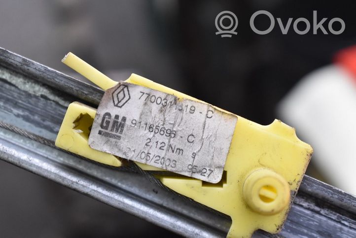 Opel Vivaro Mécanisme de lève-vitre avec moteur 91165696C