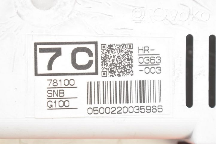 Honda Civic Tachimetro (quadro strumenti) 78100-SNB-G100