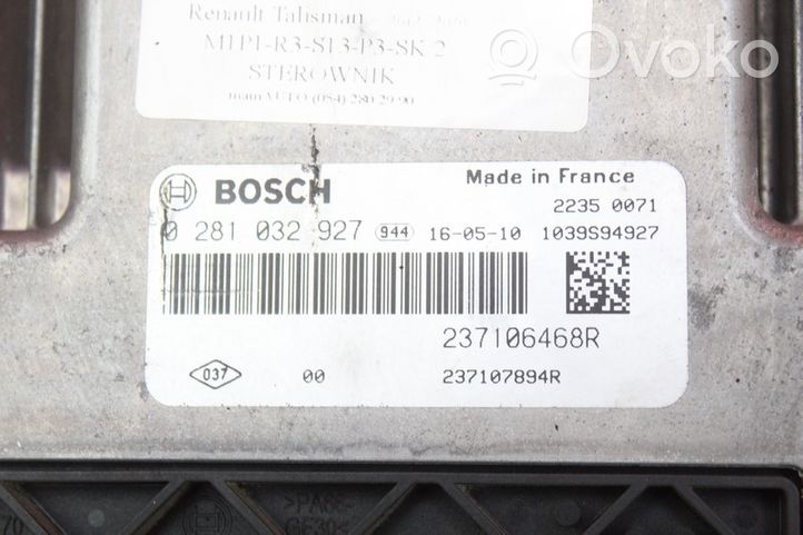 Renault Talisman Boîte à fusibles relais 237106468R