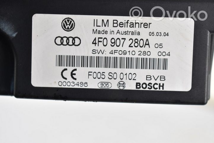 Audi A6 Allroad C5 Boîte à fusibles relais 4F0907280A