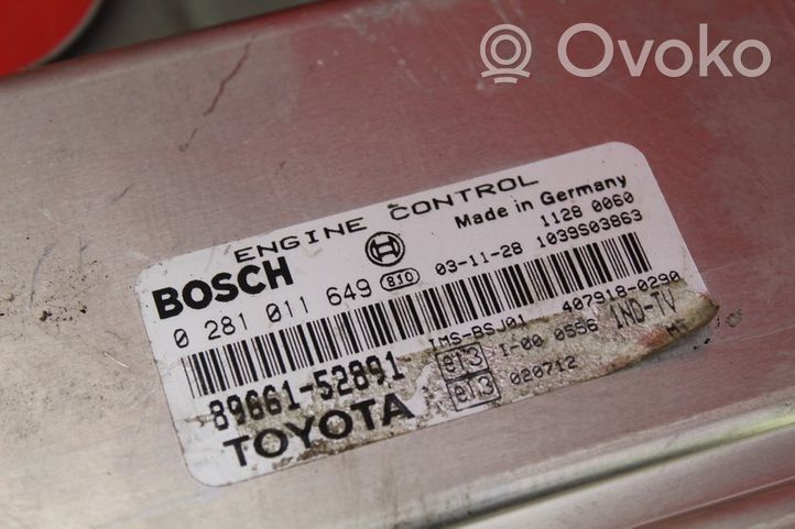 Toyota Yaris Verso Rėlių montavimo blokas 89661-52891