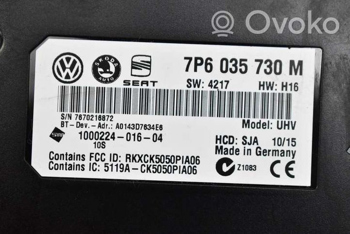 Skoda Rapid (NH) Unité de commande, module ECU de moteur 7P6035730M