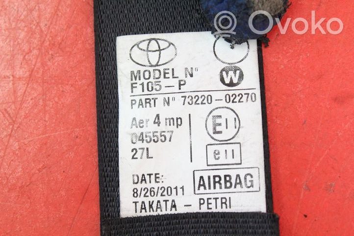 Toyota Corolla E140 E150 Front seatbelt 73220-02270