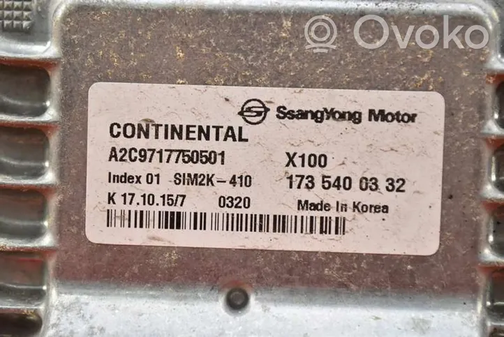 SsangYong Tivoli Moottorin ohjainlaite/moduuli (käytetyt) 1735400332