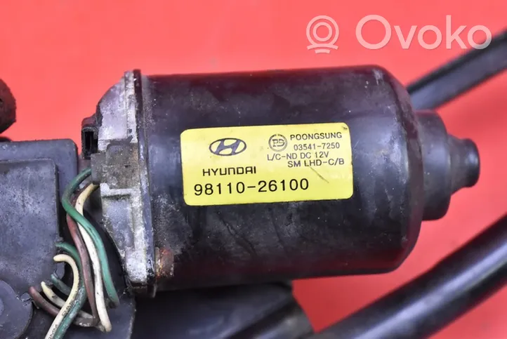 Hyundai Santa Fe Tringlerie et moteur d'essuie-glace avant 98110-26100