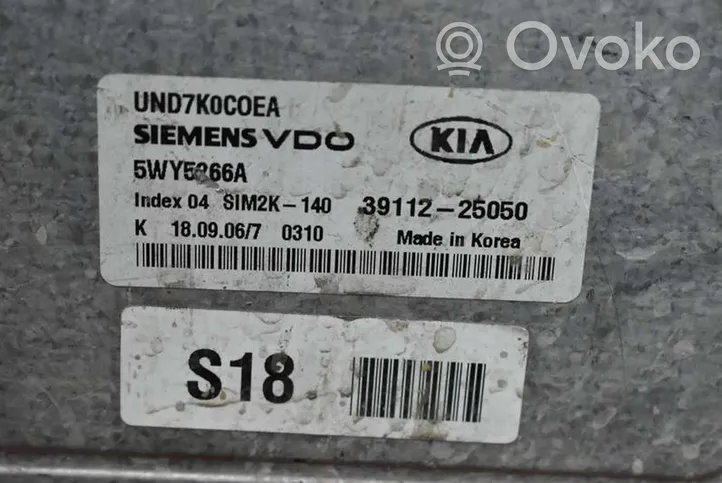 KIA Carens II Komputer / Sterownik ECU silnika 39112-25050