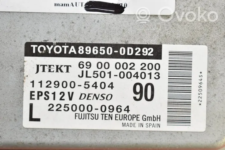 Toyota Yaris Galios (ECU) modulis 89650-0D292