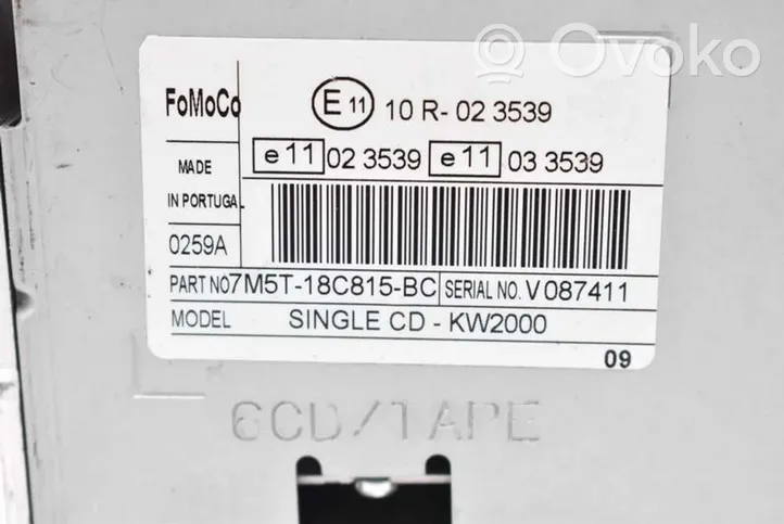 Ford Focus C-MAX Radio/CD/DVD/GPS head unit 7M5T-18C815-BC