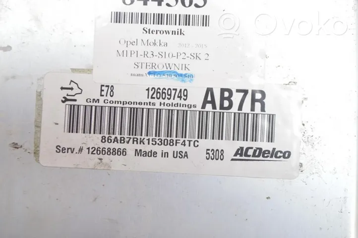 Opel Mokka Unité de commande, module ECU de moteur 12669749