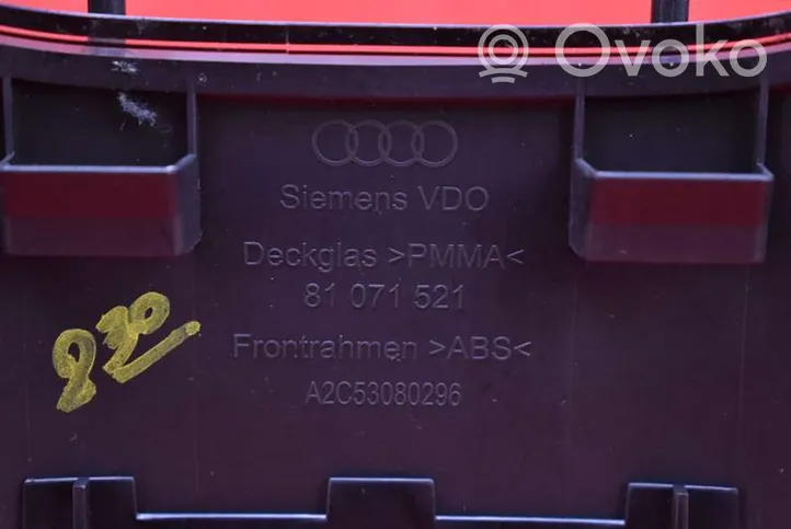 Audi A3 S3 A3 Sportback 8P Speedometer (instrument cluster) 8P0920930Q