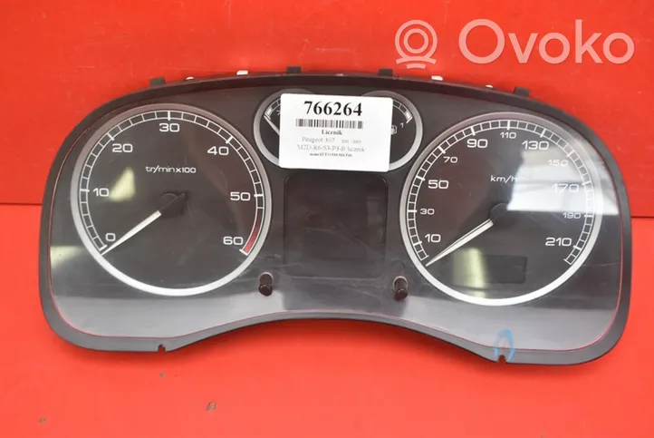 Peugeot 307 Compteur de vitesse tableau de bord P9636708880E