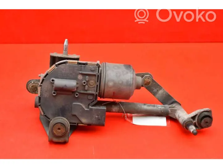 Volkswagen Touran I Front wiper linkage and motor 1T0955023E