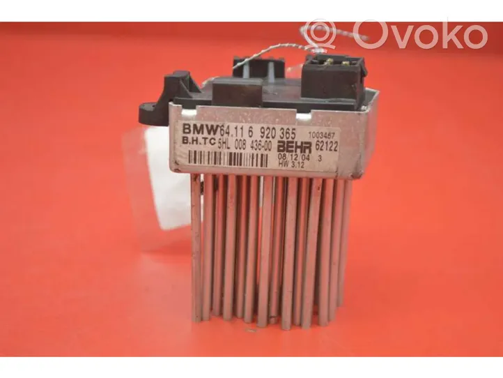BMW X3 E83 Pečiuko ventiliatoriaus reostatas (reustatas) 6920365