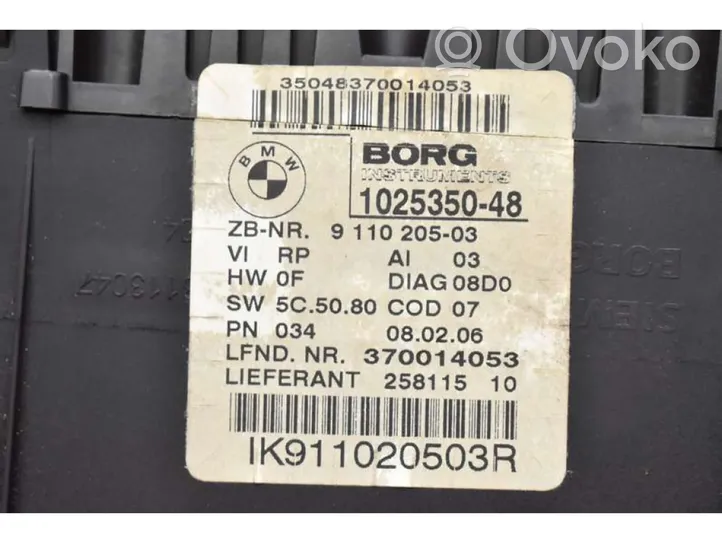 BMW X3 E83 Compteur de vitesse tableau de bord 9110205-03