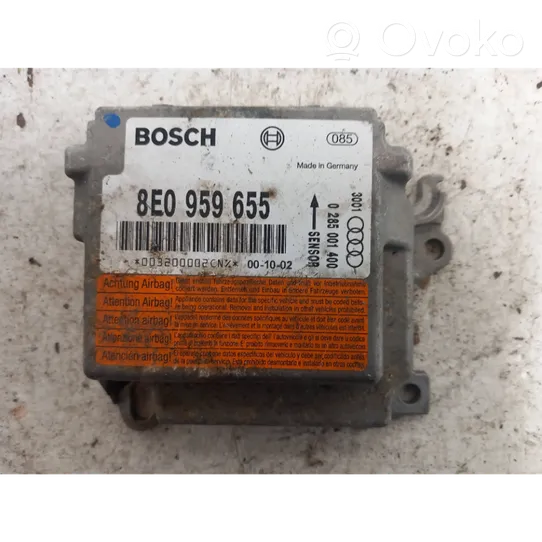 Audi A4 S4 B6 8E 8H Module de contrôle airbag 8E0959655