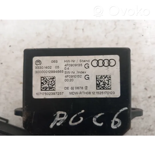 Audi A6 S6 C6 4F Moottorinohjausyksikön sarja ja lukkosarja 4F0909135