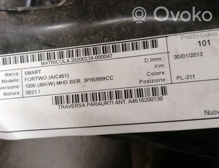 Smart ForTwo II Poprzeczka zderzaka tylnego A4516100014