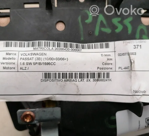 Volkswagen PASSAT B3 Airbag latéral 3B0880241K