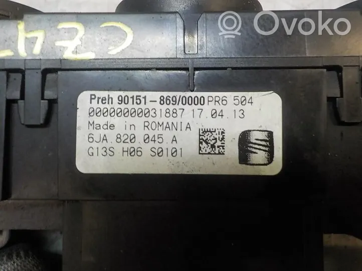 Seat Toledo IV (NH) Air conditioner control unit module 6JA820045A9B9