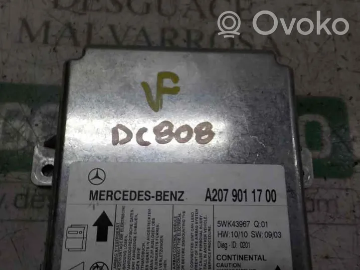 Mercedes-Benz CLK AMG A208 C208 Module de contrôle airbag A2079011700