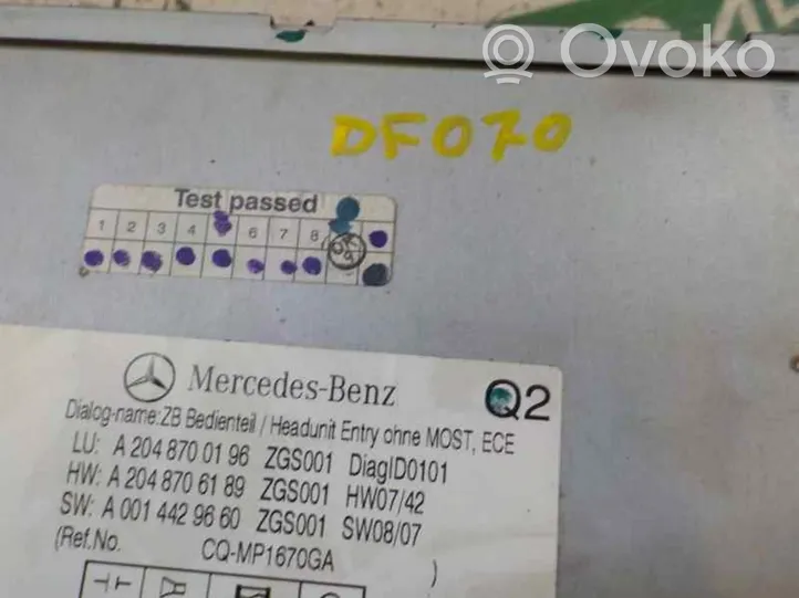 Mercedes-Benz CLK AMG A208 C208 Unité de contrôle son HiFi Audio A2048700196