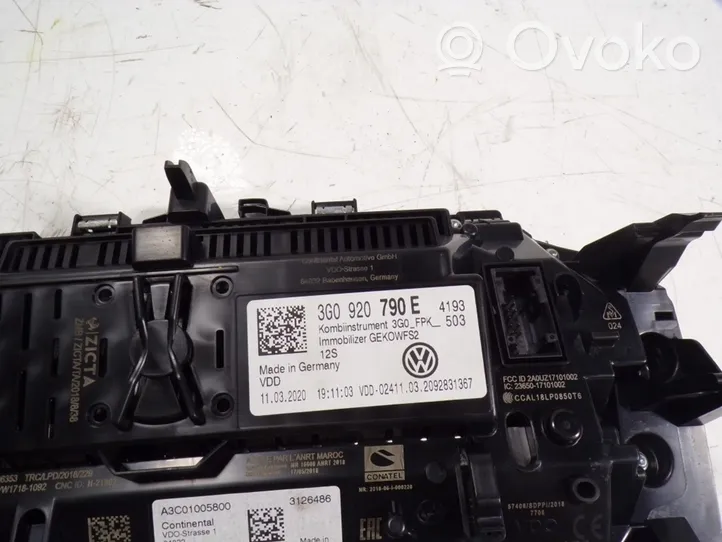 Volkswagen Tiguan Compteur de vitesse tableau de bord 3G0920790E