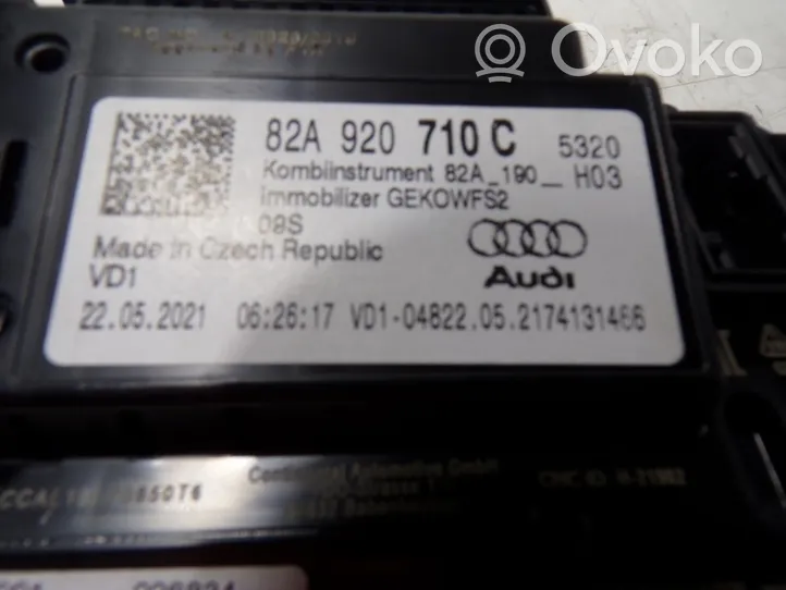 Audi A1 Tachimetro (quadro strumenti) 82A920710C