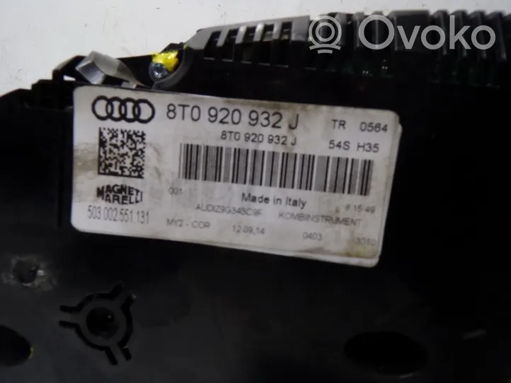 Audi A5 Compteur de vitesse tableau de bord 8T0920932J