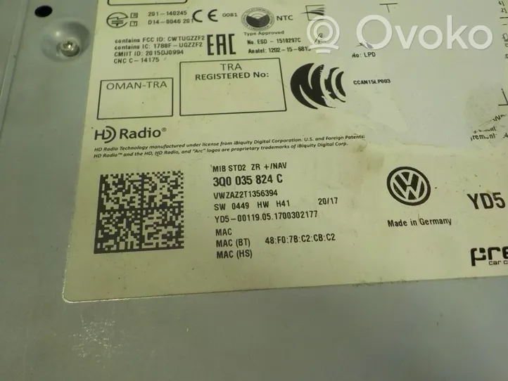 Volkswagen Crafter Radio / CD/DVD atskaņotājs / navigācija 3Q0035824C
