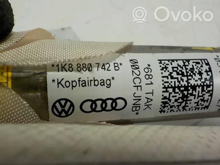 Volkswagen Scirocco Priekšējo durvju drošības spilvens 1K8880742B