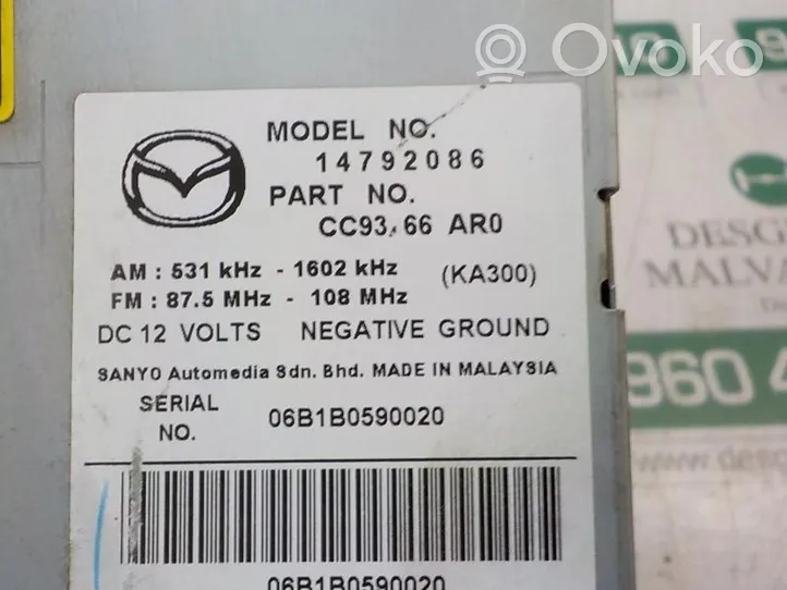 Mazda 5 Unité de contrôle son HiFi Audio CC9366AR0