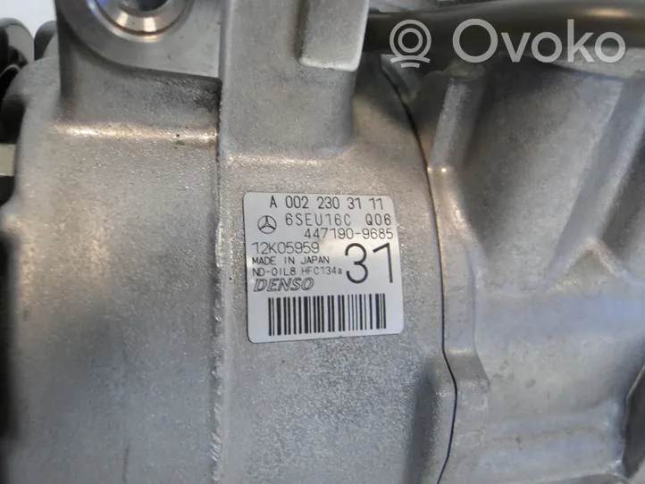 Mercedes-Benz CLS C218 X218 Compressore aria condizionata (A/C) (pompa) A0022303111