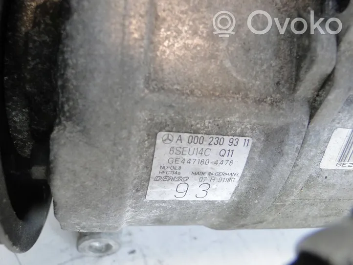 Mercedes-Benz SLK R171 Air conditioning (A/C) compressor (pump) A0002309311