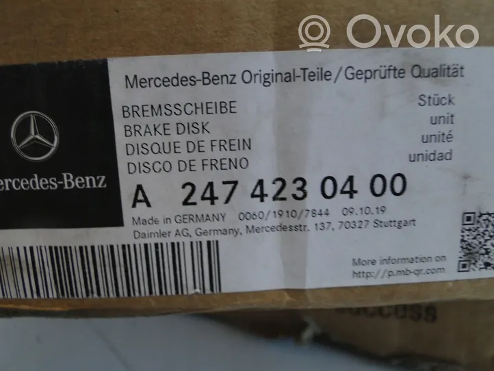 Mercedes-Benz GLA H247 Disco del freno posteriore A2474230400