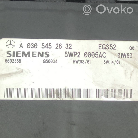 Mercedes-Benz ML W163 Pavarų dėžės valdymo blokas A0305452632