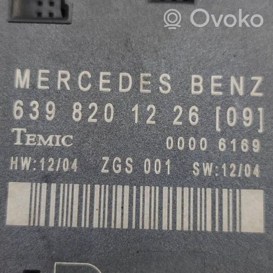 Mercedes-Benz Vito Viano W639 Sterownik / Moduł drzwi 6398201226