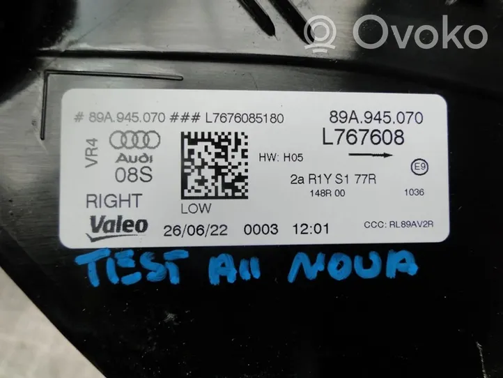 Audi Q4 Sportback e-tron Lampa tylna 89A945069
