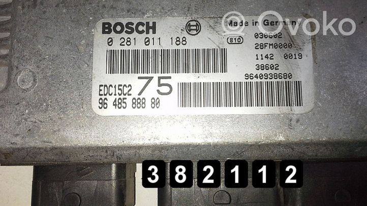 Peugeot 206 Motorsteuergerät/-modul 9648588880