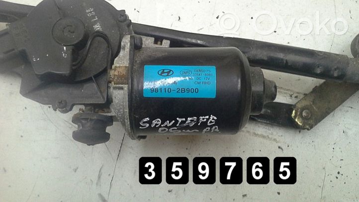 Hyundai Santa Fe Etupyyhkimen vivusto ja moottori 98110 2b900