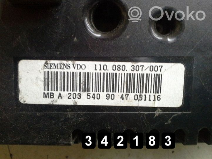 Nissan NV400 Speedometer (instrument cluster) a2035409047