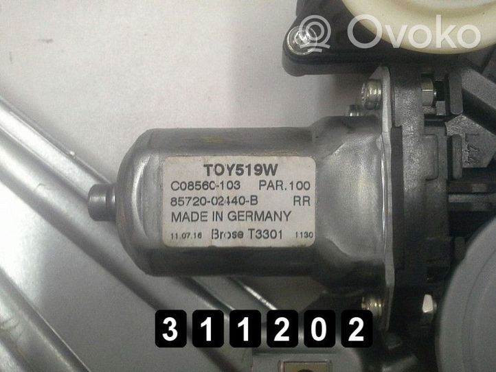 Toyota Auris 150 Mécanisme lève-vitre avant avec moteur 85702-02020