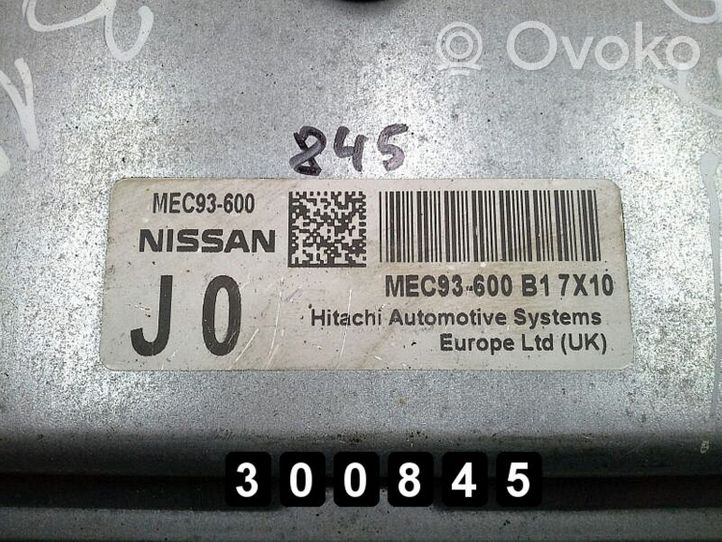 Nissan Qashqai Moottorin ohjainlaite/moduuli MEC93-600B17X10