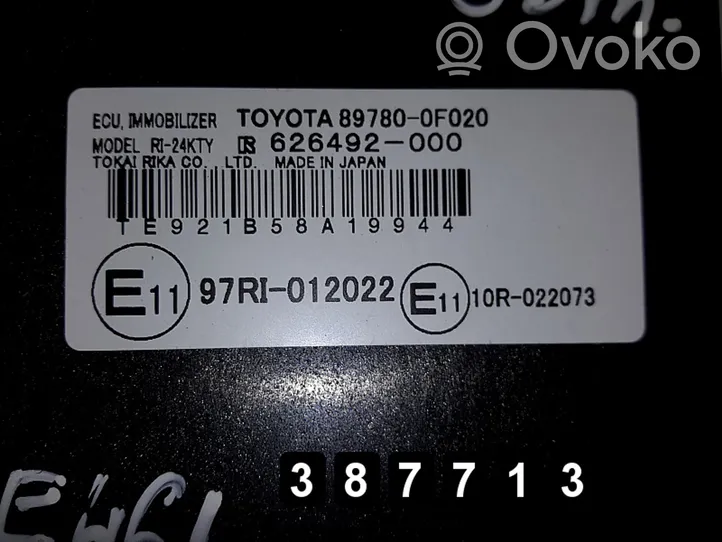 Toyota Corolla Verso E121 Užvedimo komplektas 